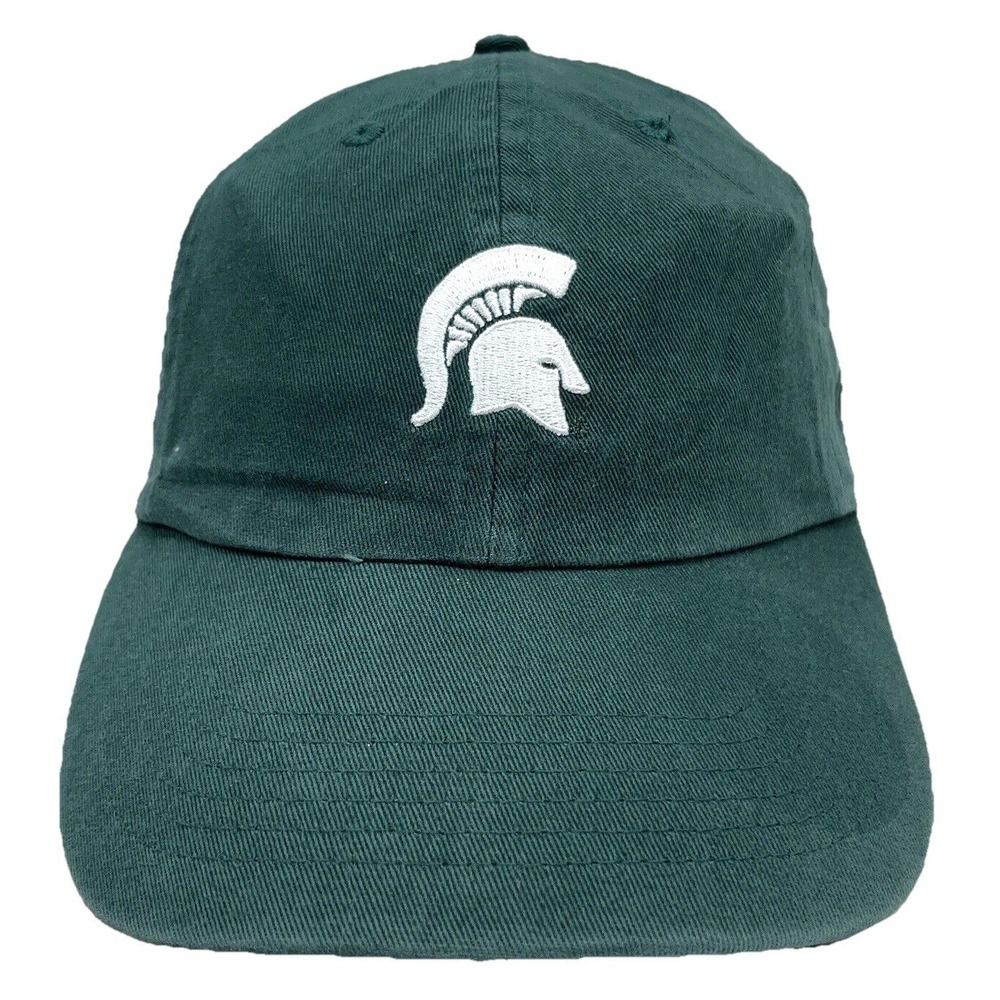 Michigan State Spartans Hat Cap Strap Back Green Dad Baseball Adjustable Twill